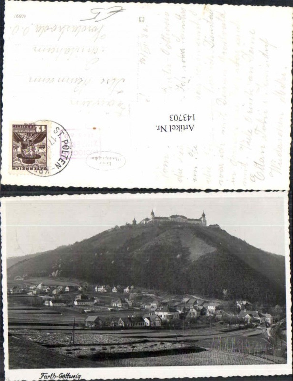 143703,Furth Göttweig Seltene Ortsansicht