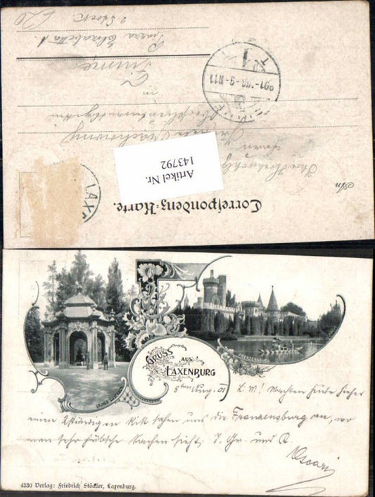 143792,Seltene AK Gruss aus Laxenburg Franzensburg bei Wien 1899