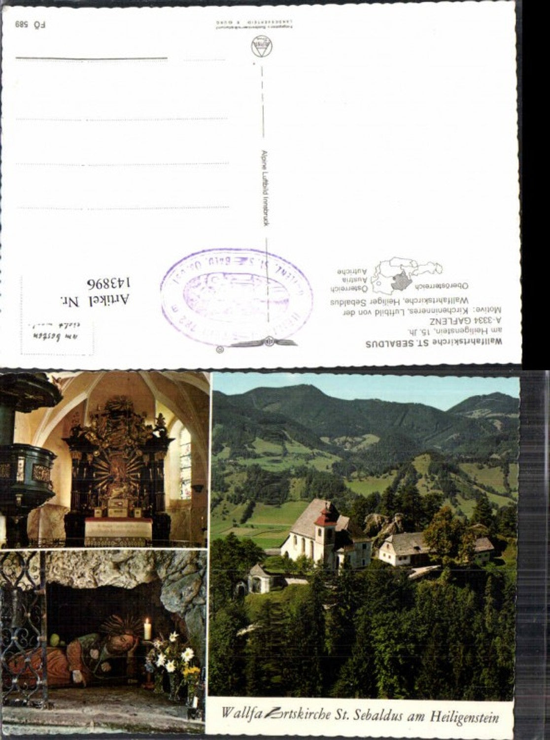 143896,Fliegeraufnahme Heiligenstein Gaflenz Alpine Luftbild