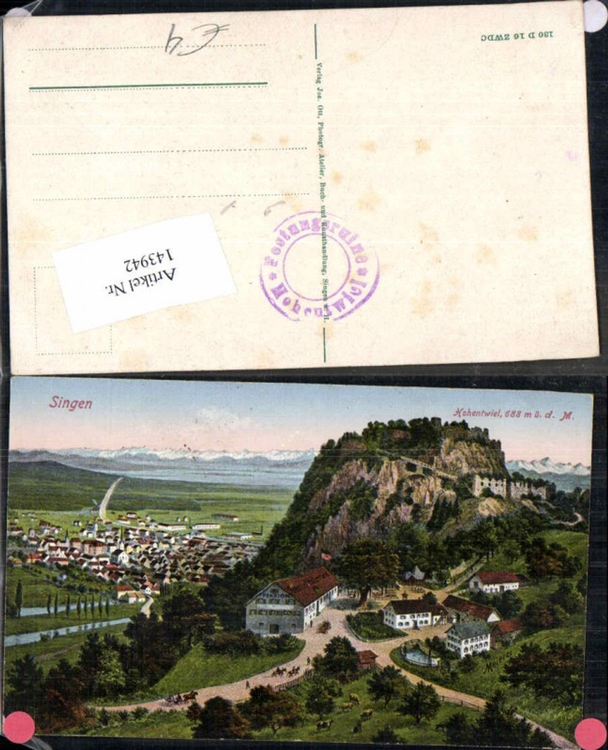 143942,Singen Hohentwiel m. Meierei 1910