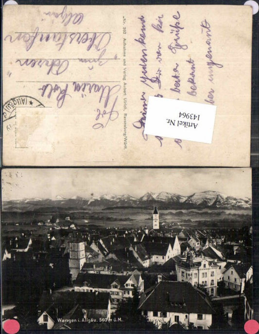 143964,Wangen im Allgäu Fotokarte 1930