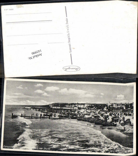 143990,Ostseebad Zinnowitz Strand bei Sturm