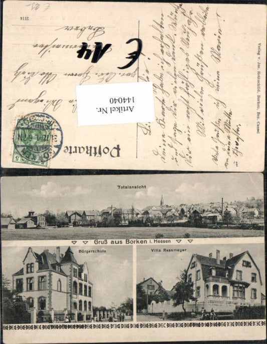 144040,Gruss aus Borken in Hessen Bürgerschule Villa Ressmeyer