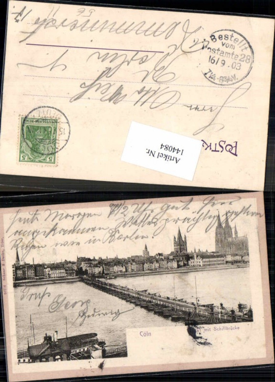 144084,Cöln Köln am Rhein Schiffbrücke