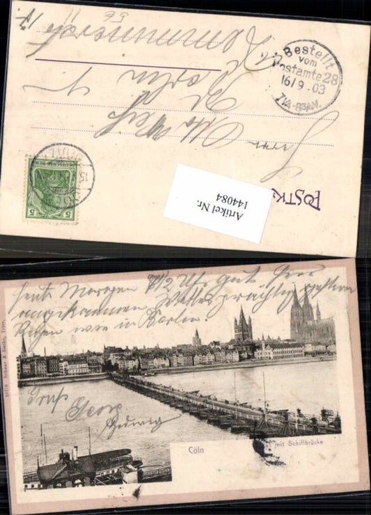 144084,Cöln Köln am Rhein Schiffbrücke