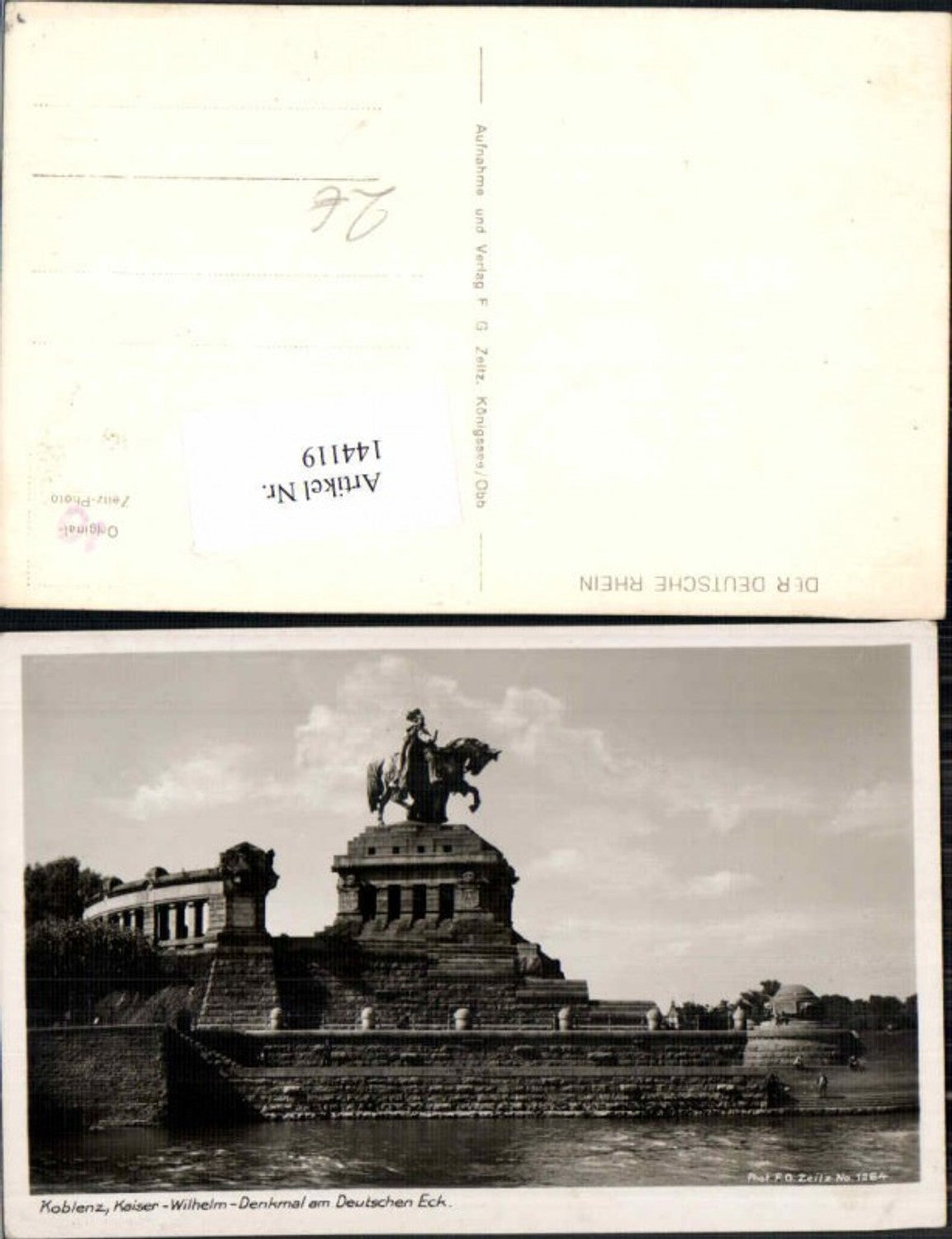 144119,Koblenz am Rhein Kaiser Wilhelm am deutschen Eck