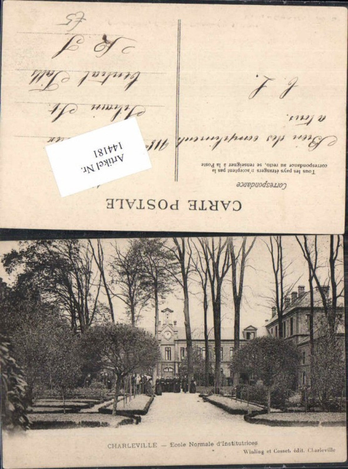 144181,Charleville Ecole Normale 1915