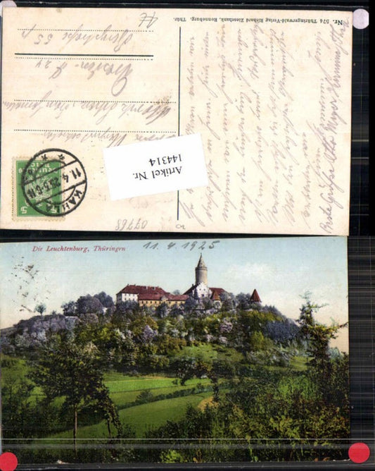 144314,Leuchtenburg 1925 Kahla Ronneburg