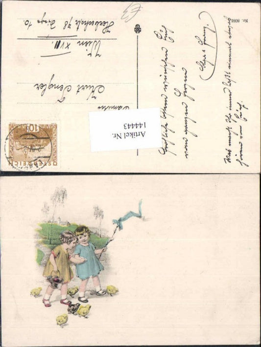 144443, Easter Lithograph J. Kränzle Chick