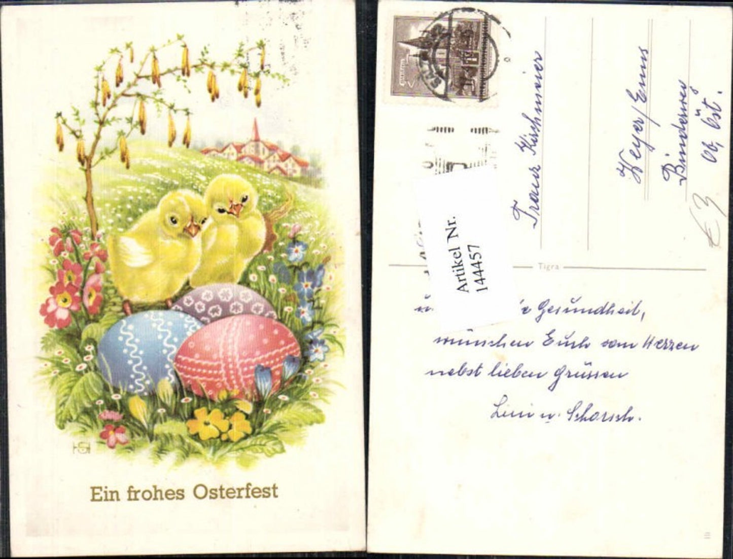 144457,Ostern Küken Ostereier
