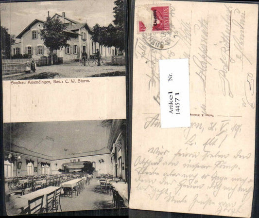 144571,Saalbau Amendingen Gasthaus C.W. Sturm bei Memmingen
