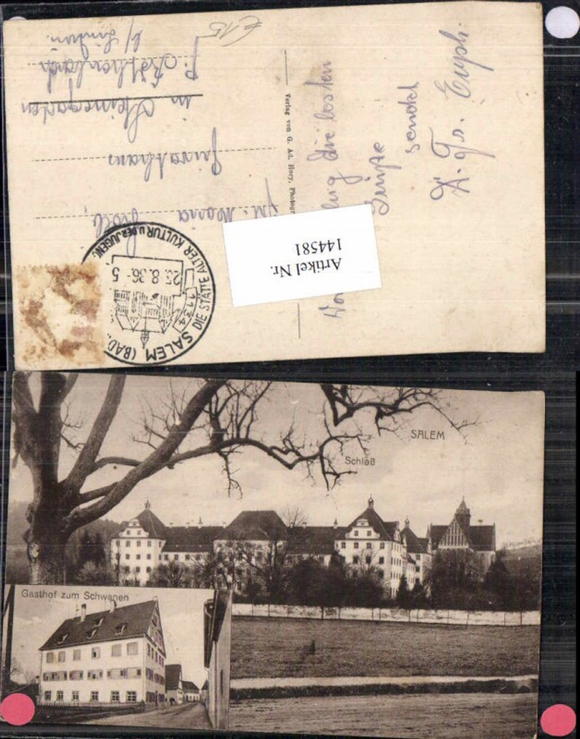 144581,Salem Gasthaus zum Schwanen 1925 Baden