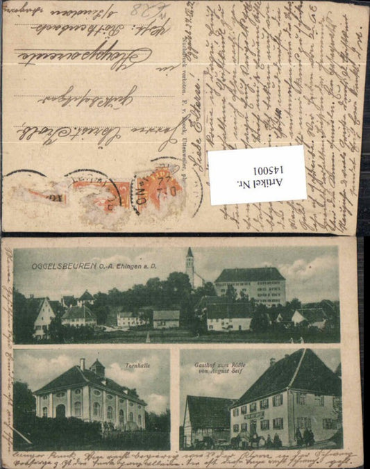 145001,Oggelsbeuren bei Attenweiler Ehingen Biberach Gasthaus Rößle Turnhalle