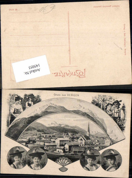 145055,Eugen Felle Isny Tolle AK Gruss aus Bergen im Chiemgau Nennslingen Weißenburg Gunzenhausen