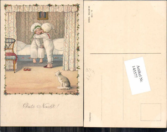 145577,Pauli Ebner M. Munk Vienne 1158 Gute Nacht Katze Kinder