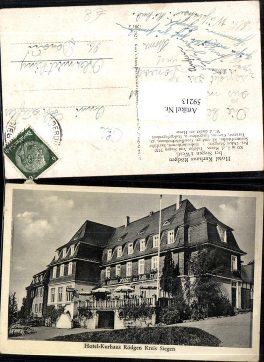 59213,Hotel Kurhaus Rödgen Kreis Siegen Ansicht vorne