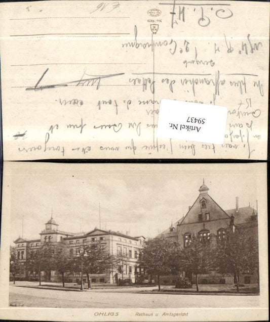 59437,Ohligs Rathaus u Amtsgericht Strassenansicht