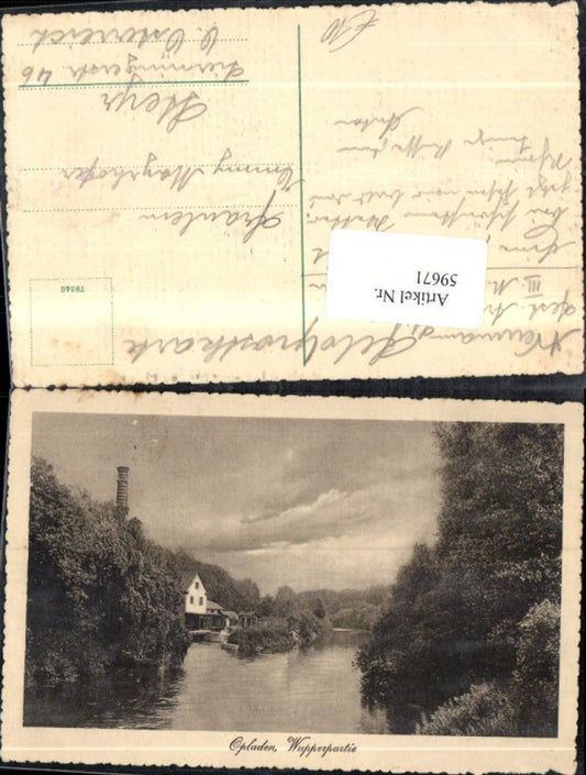 59671,Opladen Wupperpartie Ansicht Fluss mit Gebäude