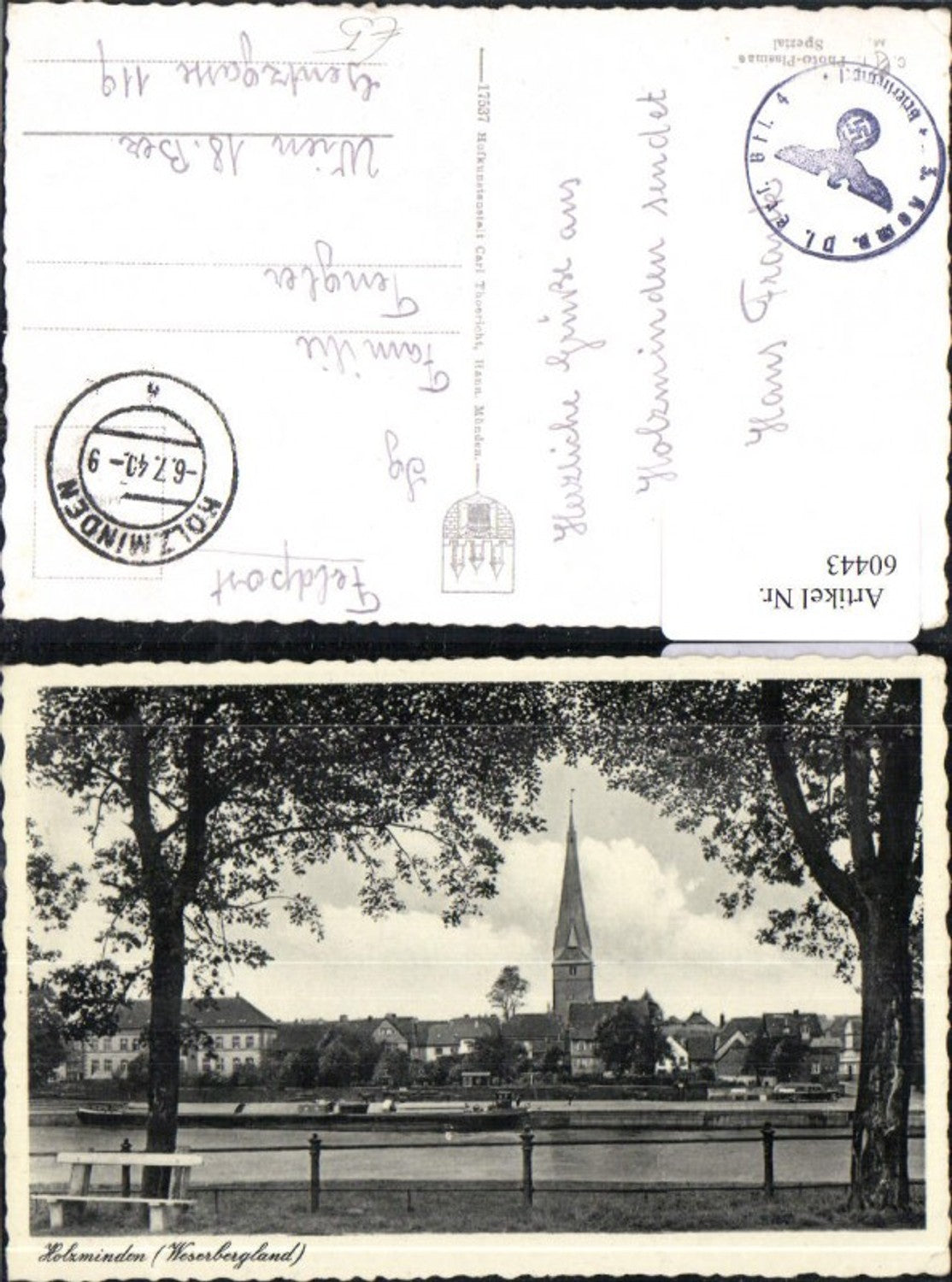 60443,Holzminden Weserbergland Ansicht 1940