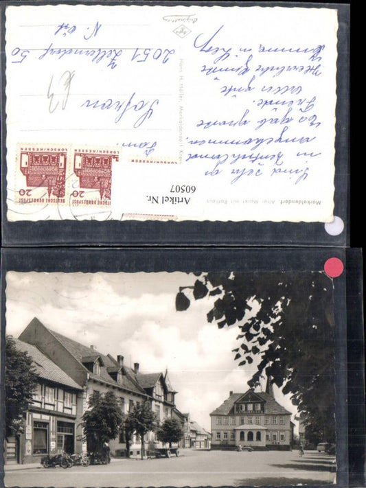 60507,Markoldendorf Alter Markt mit Rathaus Strassenansicht 1966