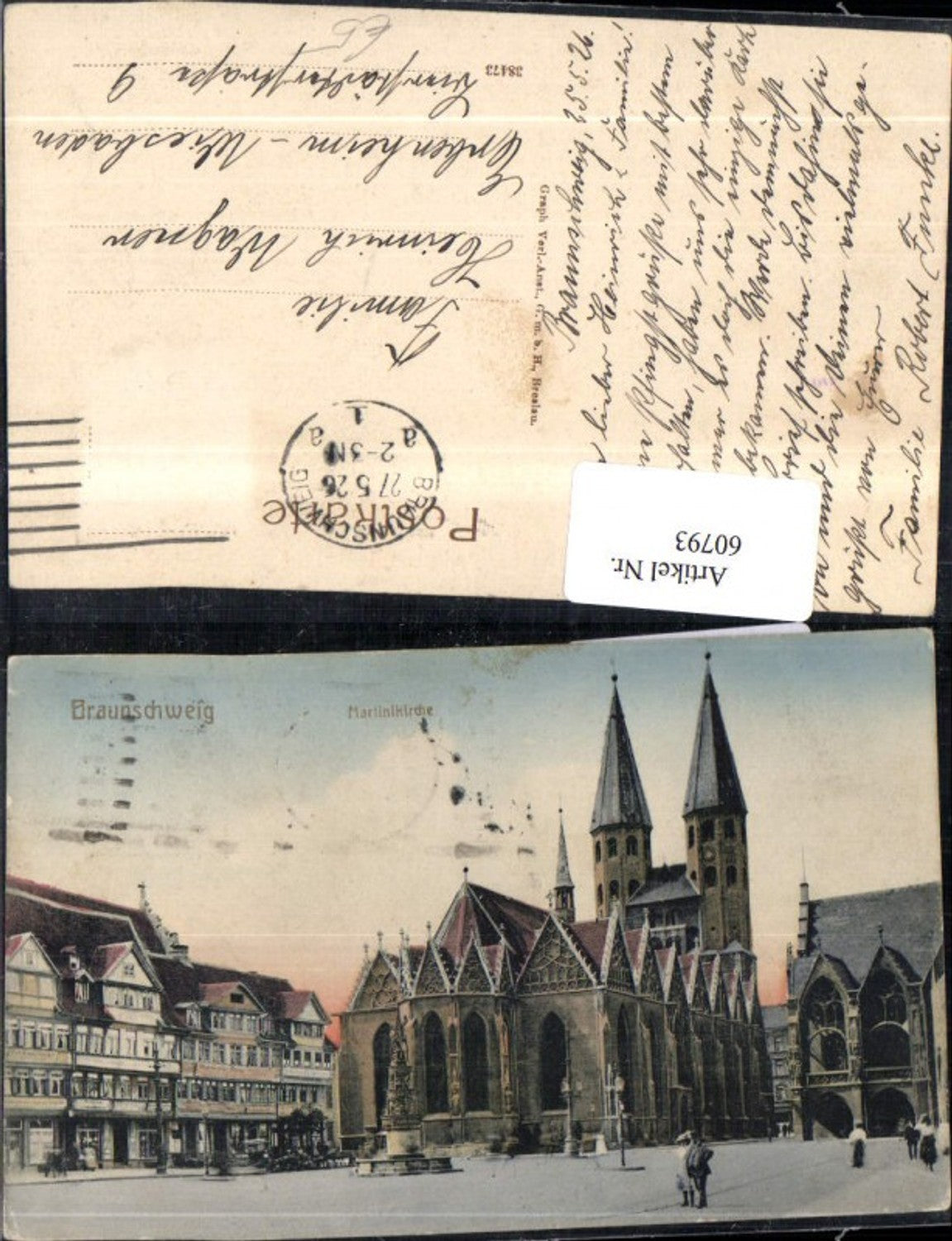60793,Braunschweig Martinikirche Strassenansicht 1926