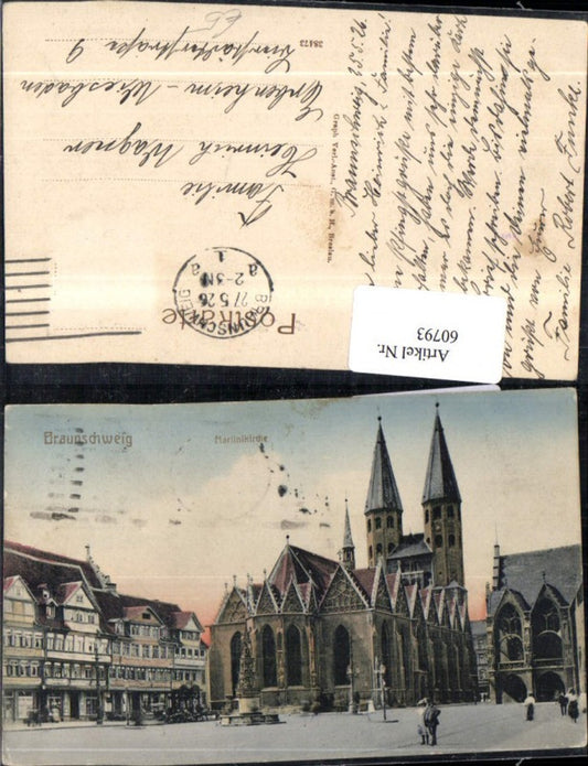 60793,Braunschweig Martinikirche Strassenansicht 1926