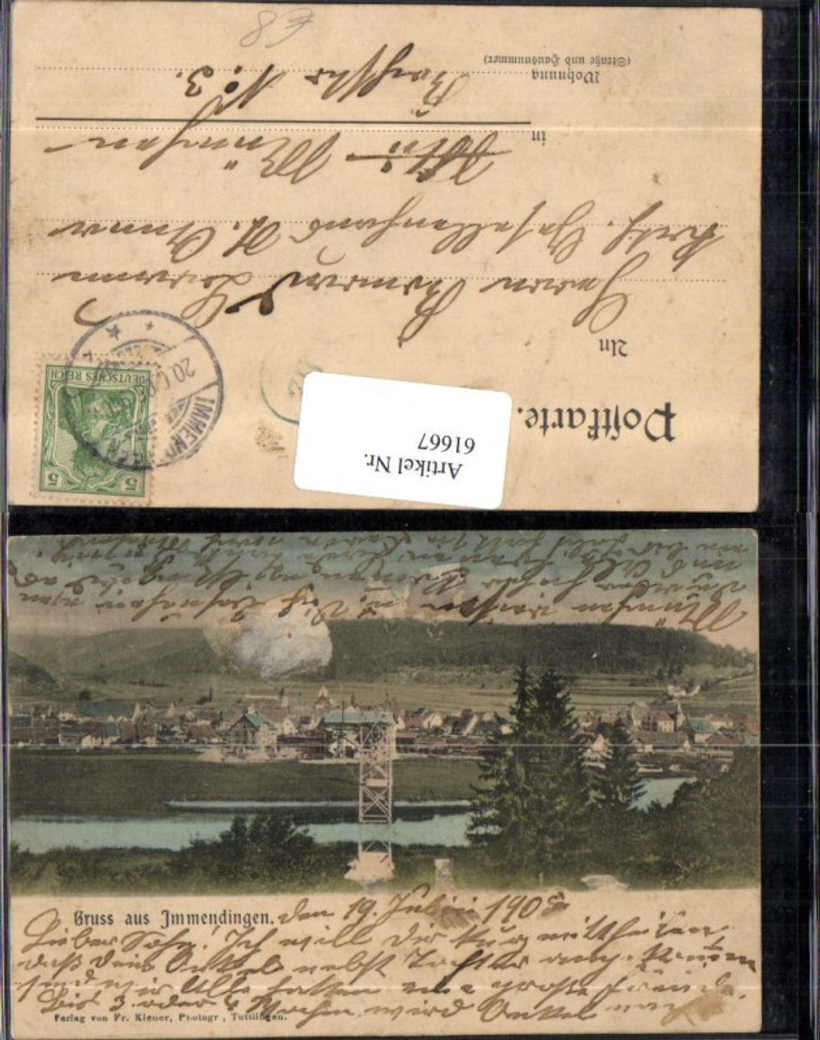 61667,Gruss aus Immendingen Totale 1906