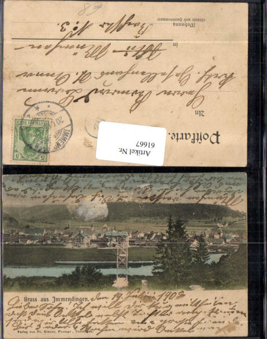 61667, Greetings from Immendingen Total 1906