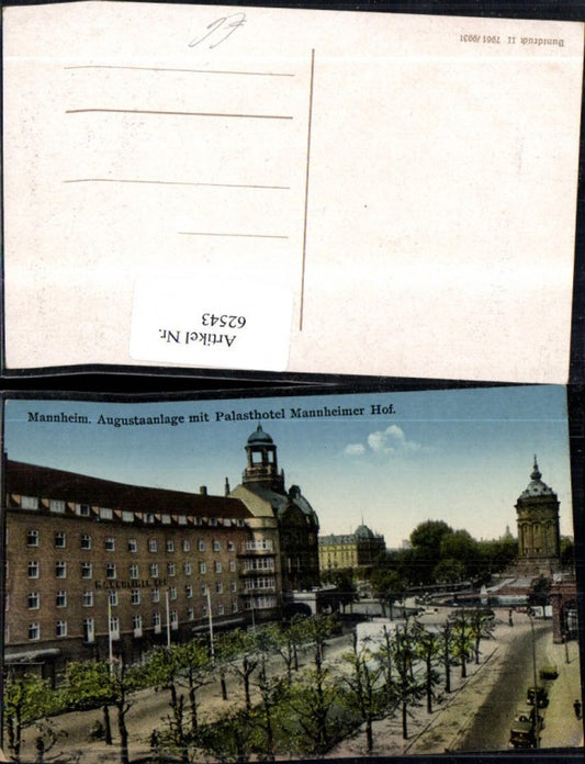 62543, Mannheim Augustaanlage with Palace Hotel Mannheimer Hof street view