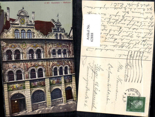 62888, Konstanz Town Hall Front view 1936