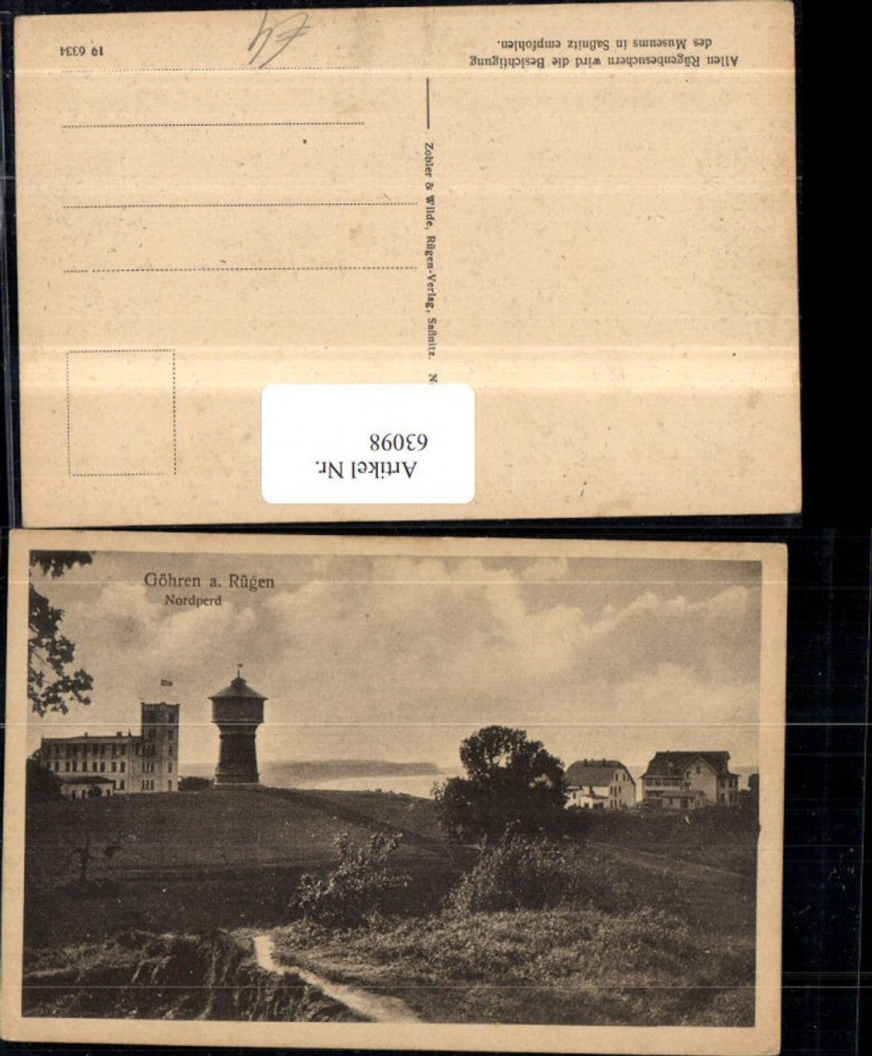 63098,Göhren a Rügen Nordperd Ansicht mit Turm