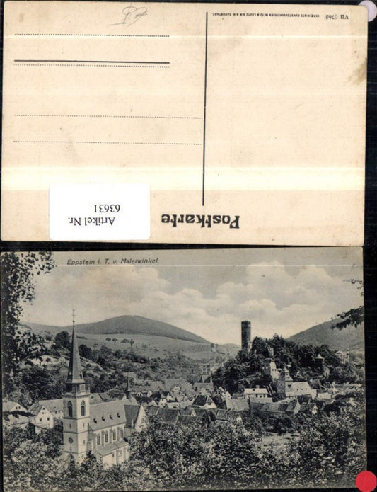 63631,Eppstein i T v Malerwinkel Ansicht mit Kirche u Burg Schloß