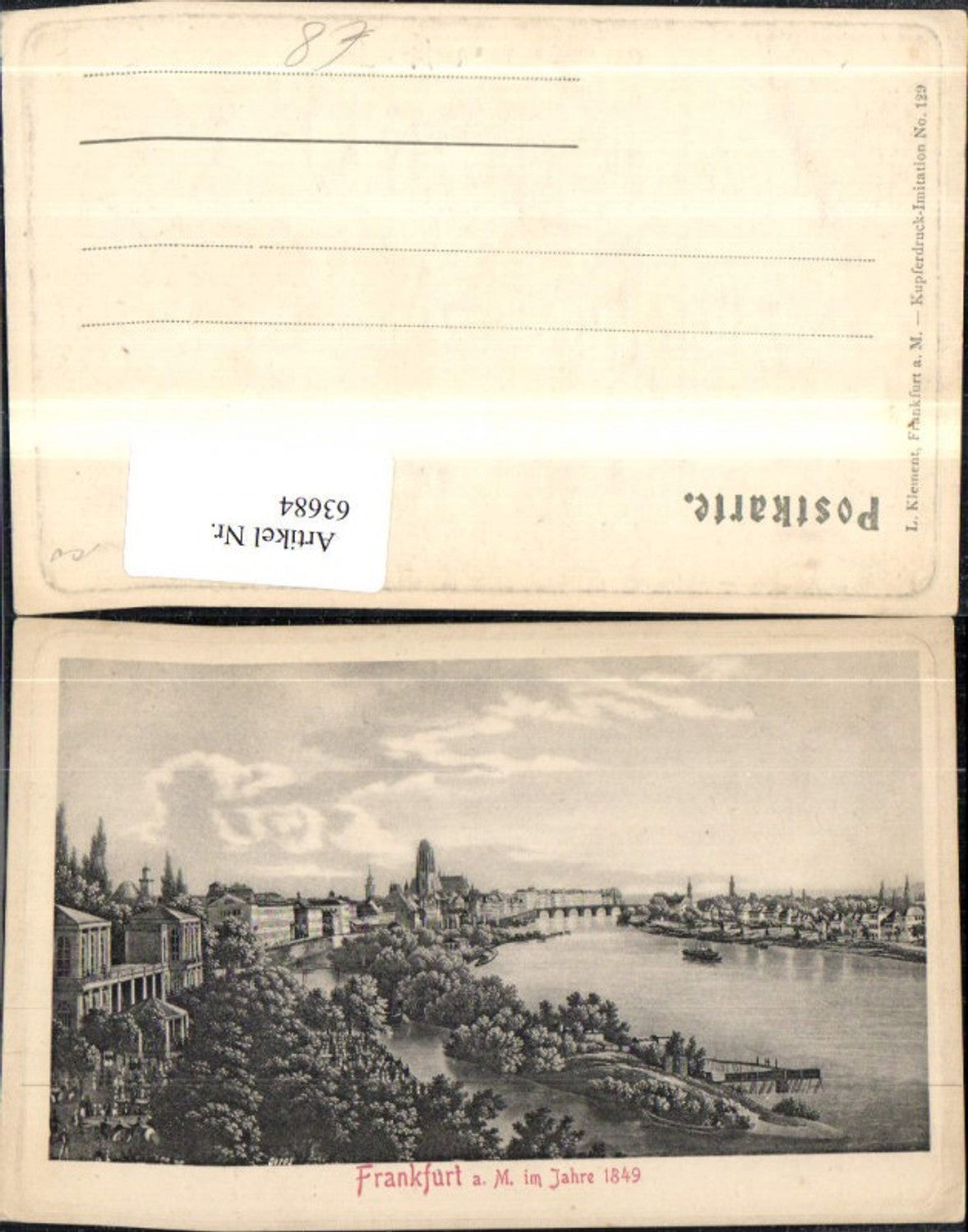 63684,Frankfurt a Main im Jahre 1849 Totale