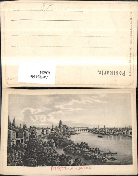 63684,Frankfurt a Main im Jahre 1849 Totale