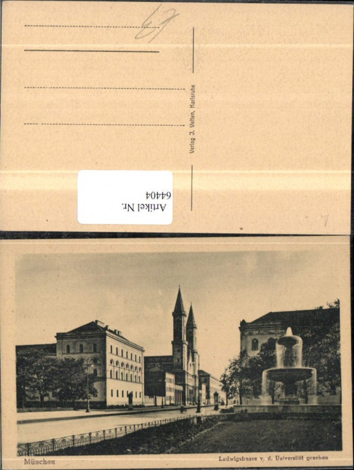 64404,München Ludwigsstrasse v d Universität gesehen Strassenansicht