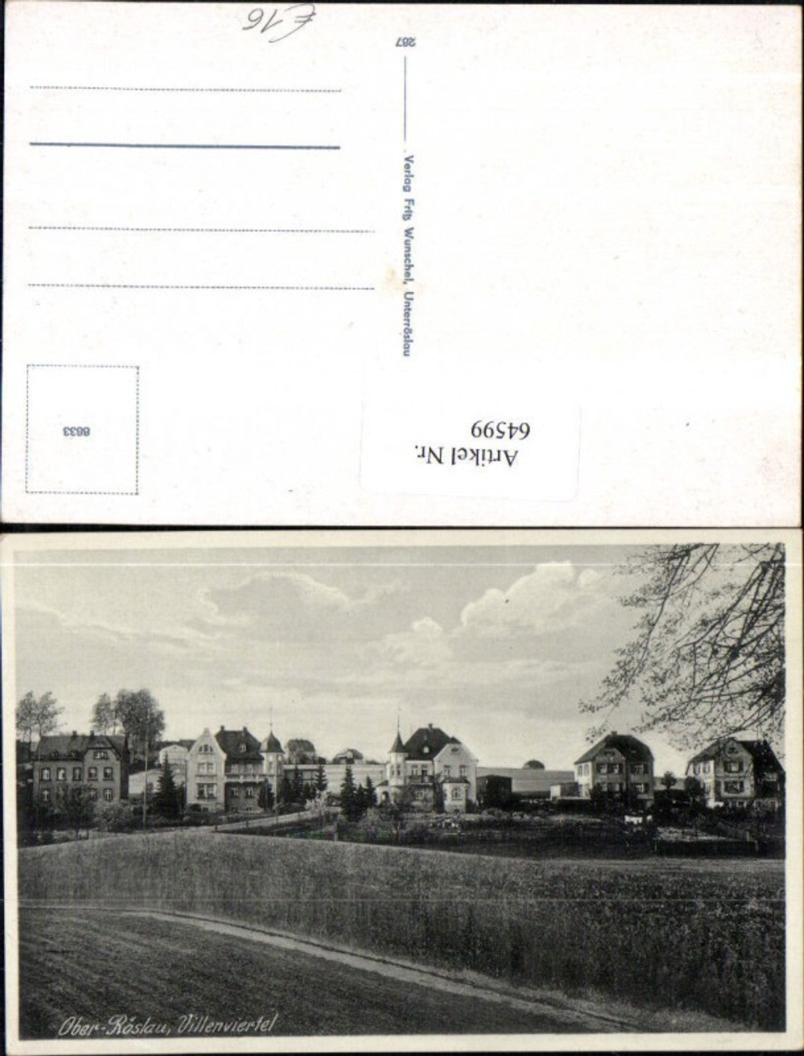 64599,Ober Rößlau Villenviertel Ansicht