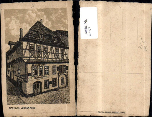 67397,Eisenach Lutherhaus Radierung pub Franz Jander 62