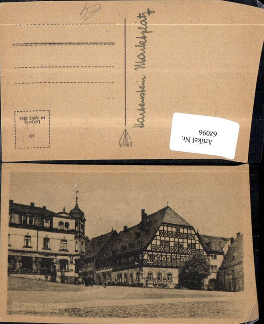 68096,Hartenstein im Erzgebirge Markt am Volkshaus Ansicht