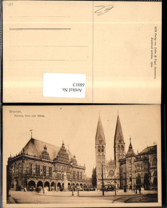 68813,Bremen Rathaus Dom Börse Strassenansicht