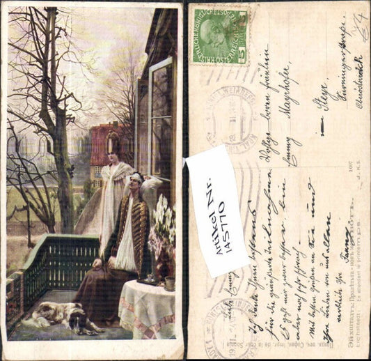 145770,Eichstädt Verwundeter Soldat m. Hund Frau