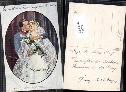 145771,Soldat Heirat Kriegsgetraut Brautkleid Braut
