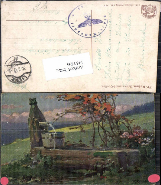 145796,Fr. Reiss Schwarzwald Quellen Brunnen pub Elchlepp Freiburg im Breisgau 6