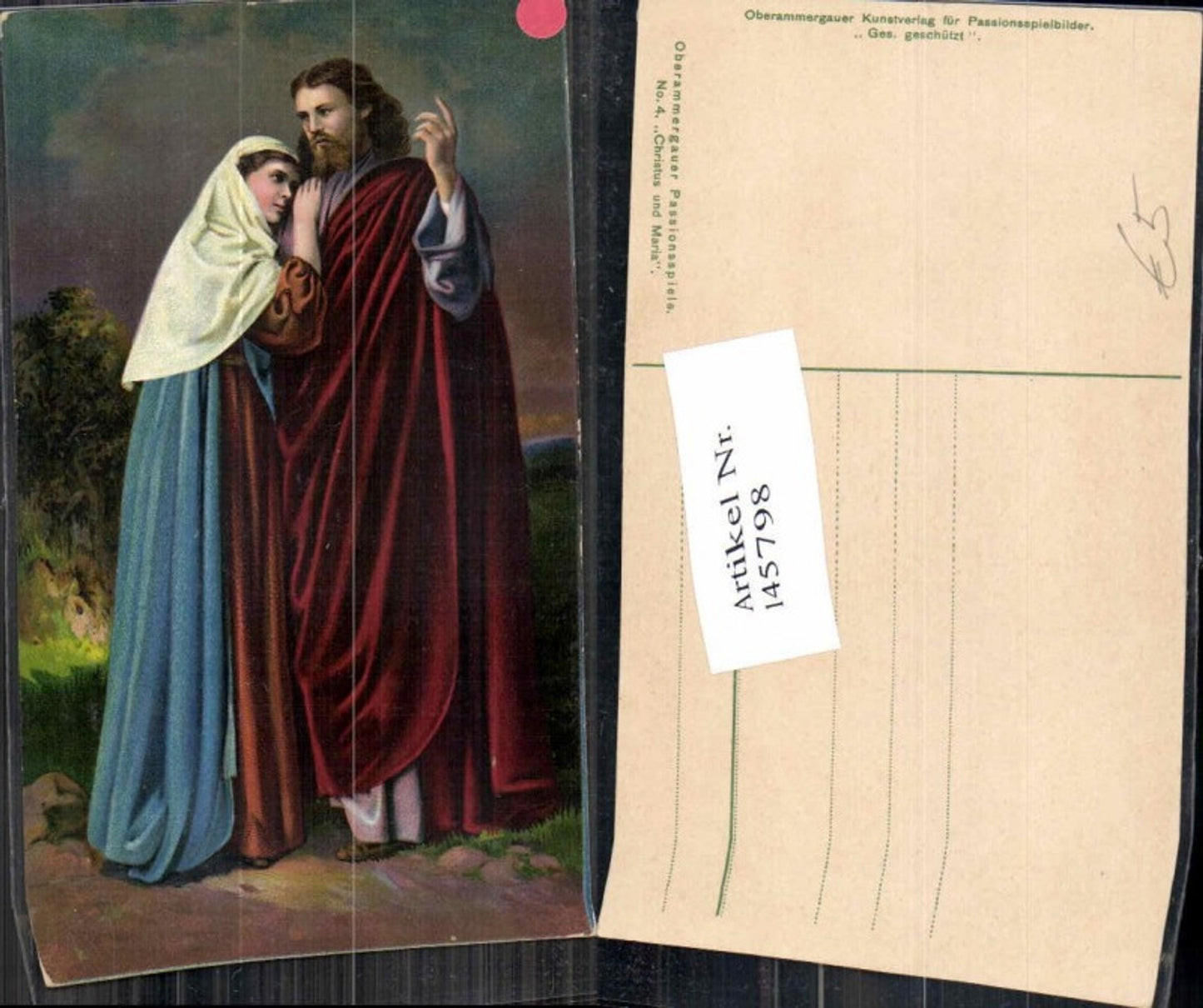 145798, Oberammergau Art Publishers Passion Play Theatre Jesus Christ