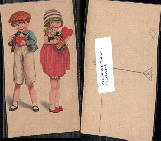 145804,Süsse Kinder Herzen Puppe