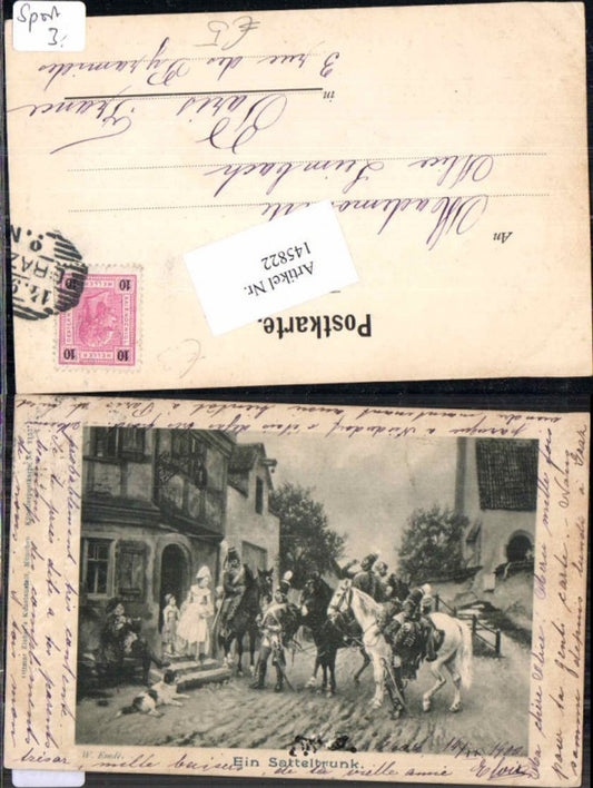 145822,Ein Satteltrunk Soldaten Kavallarie pub Zieher 2157