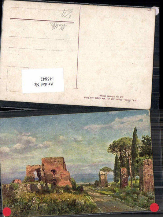 145842,Wuttke Rom Roma Abend auf der Via Appia