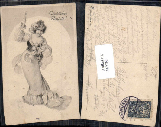 146026,Neujahr Jugendstil Kleid Art Nouveau Edwardian Girl