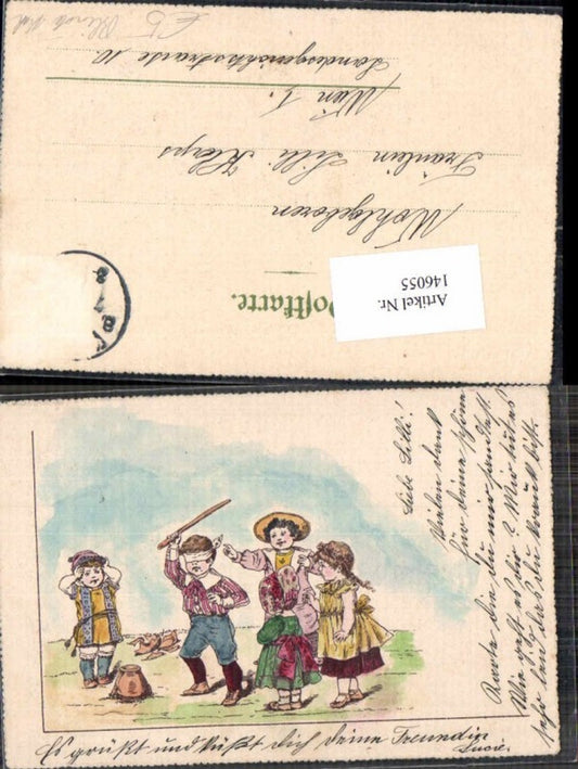 146055,Blinde Kuh Kinder am spielen 1910