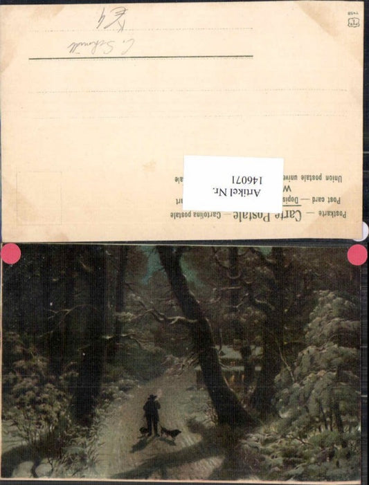 146071,C. Schhmidt Jagd Jäger im Wald