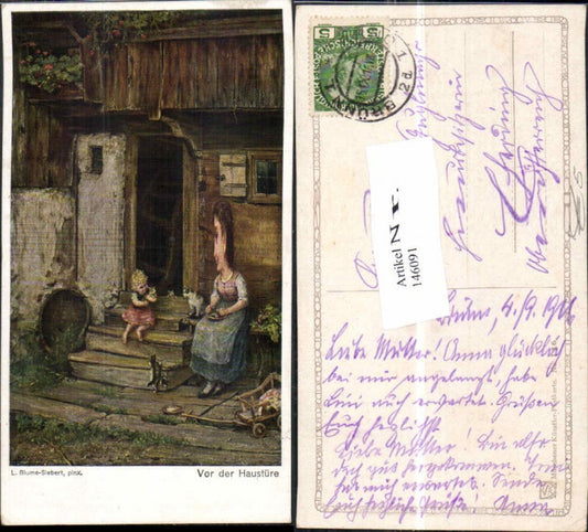 146091,L. Blume Siebert Vor der Haustüre